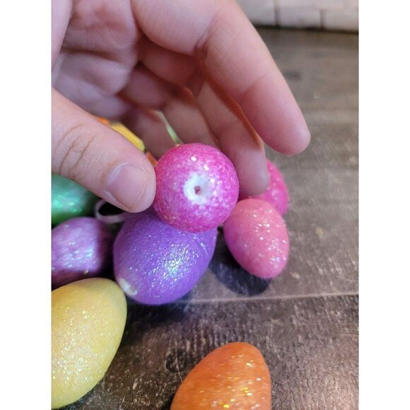 Multicolor Easter egg glitter ornament set home decor - Picture 5 of 7